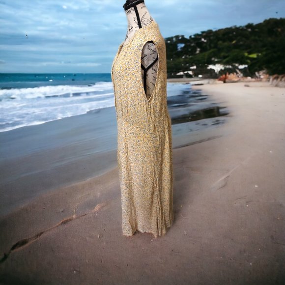 NWOT Fransa Yellow Summer Dress Size XL - Picture 5 of 6